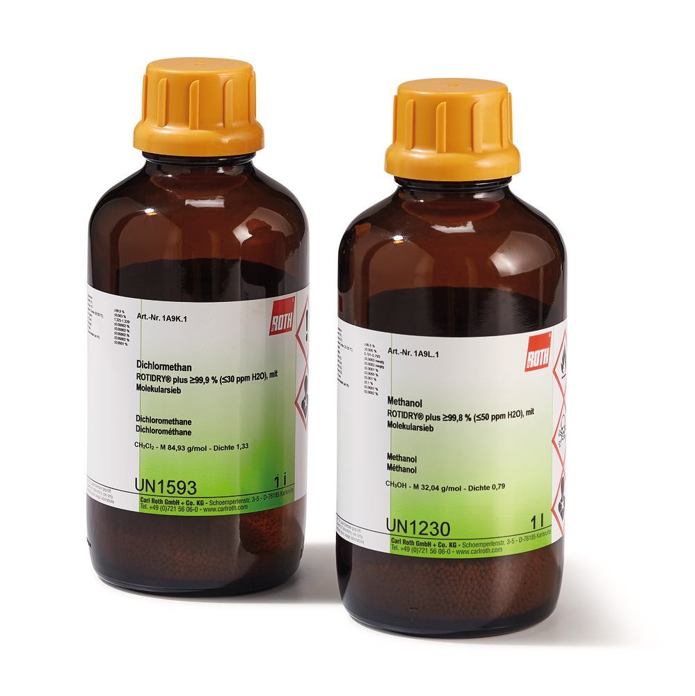 Methanol, ROTIDRY®, plus min. 99,8 % (max. 50 ppm H2O), 1 l, glass - Luminix Health