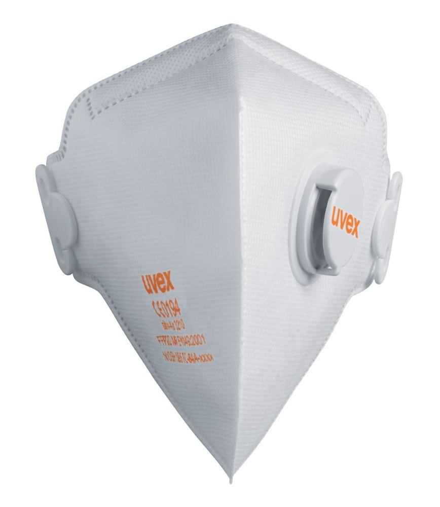 uvex silv-Air c 3210 FFP2 particle mask, Fold-flat mask with exhalation valve - Luminix Health