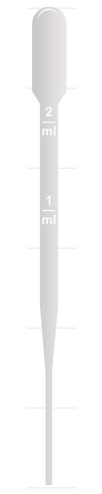 Pasteur pipettes graduated, 2 ml sterile 25 x 20, 500 unit(s) - Luminix Health