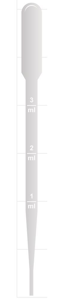 Pasteur pipettes graduated, 3 ml sterile 25x20, 500 unit(s) - Luminix Health
