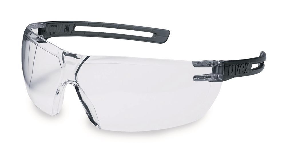 x-fit safety glasses, grey, clear lens, 1 unit(s) - Luminix Health