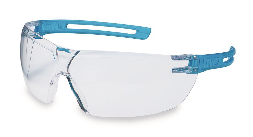 x-fit safety glasses, Blue, clear lens, 1 unit(s) - Luminix Health