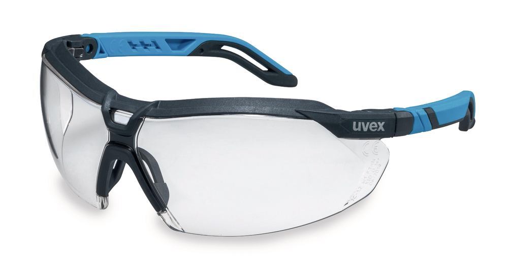 i-5 safety glasses, anthracite/blue, clear lens, 1 unit(s) - Luminix Health
