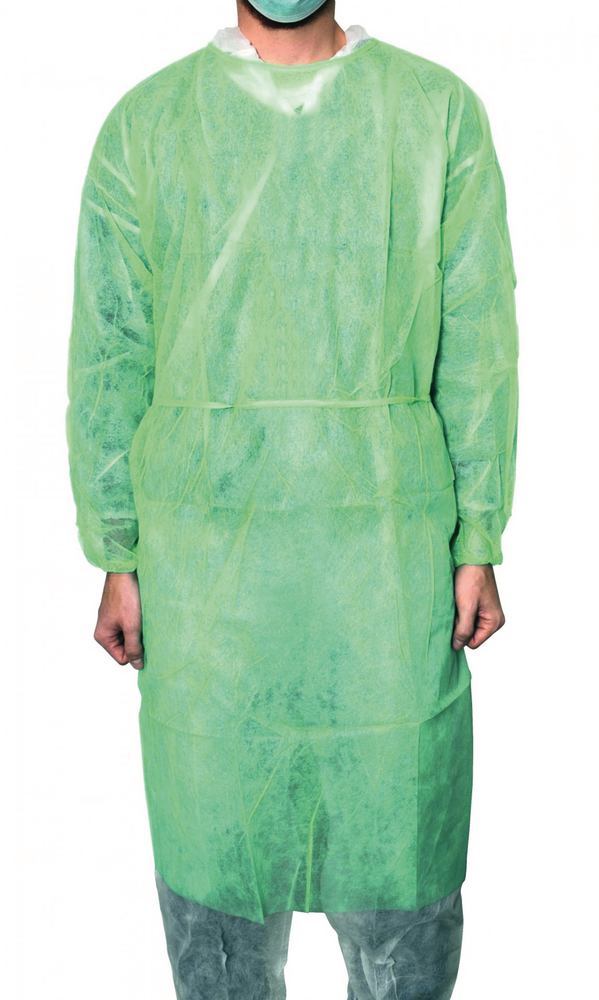 MaiMed dispos. prot. gown for visitors, Green, 120 cm, 10 unit(s) - Luminix Health