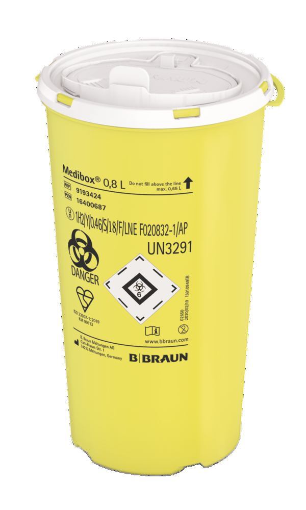 0.8 l Medibox® disposal container , 18 unit(s) - Luminix Health