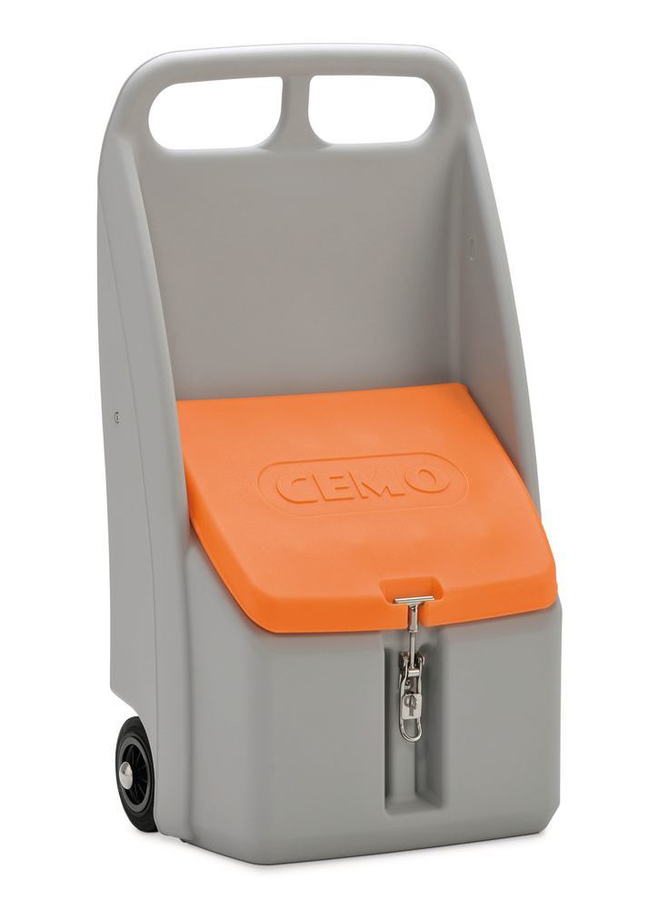 Go-Box, port. stor. cont. for binders, 70 l, PE, L 59 x W 39 x H 107 cm - Luminix Health