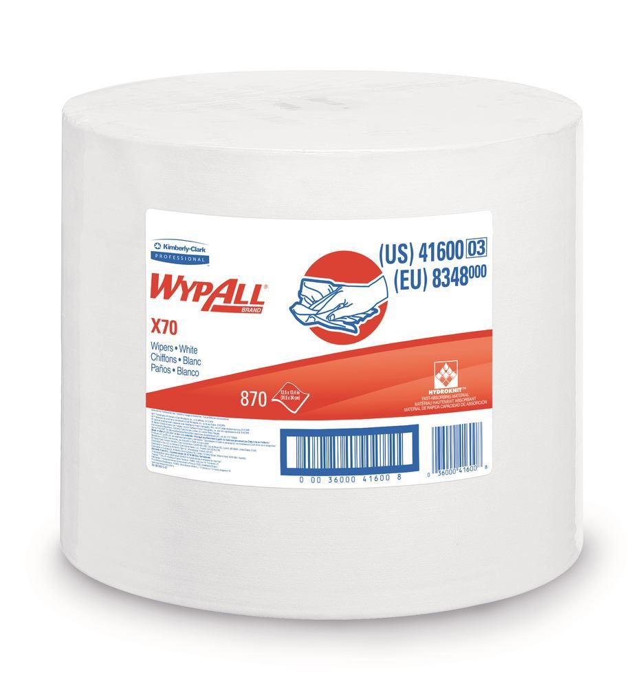 WYPALL® X70 reusable wipes , 1-ply, white, one roll, 340 x 315 mm, 1 unit(s) - Luminix Health