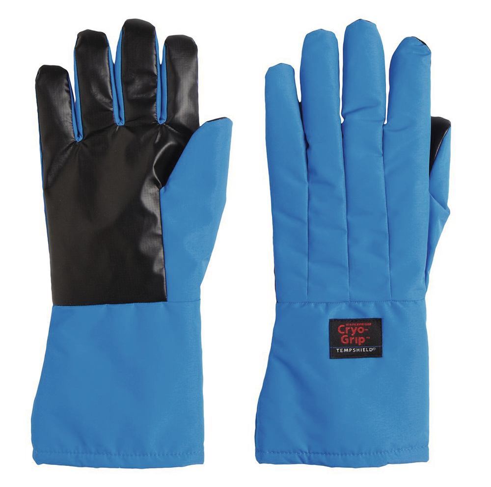 Cryo-Grip® gloves with cuff, Forearm length, blue, M size, 1 pair - Luminix Health