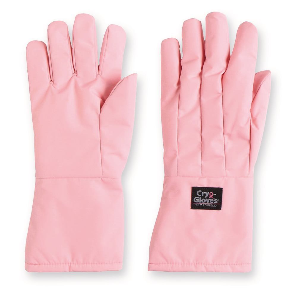 Cryo-Gloves® thermal protection gloves, With cuff, forearm length, pink, M size - Luminix Health