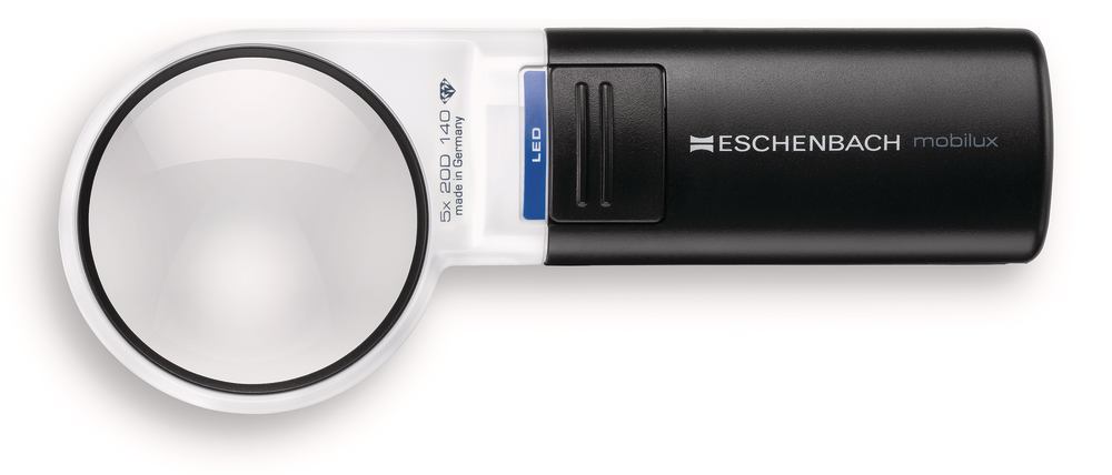 Pocket illuminated magn. glass, 5x magn., With white-light LED, 52 mA, 1 unit(s) - Luminix Health