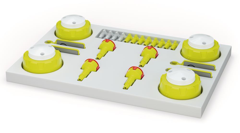 HPLC screw caps starter box 2, Four screw caps with three connections, - Luminix Health