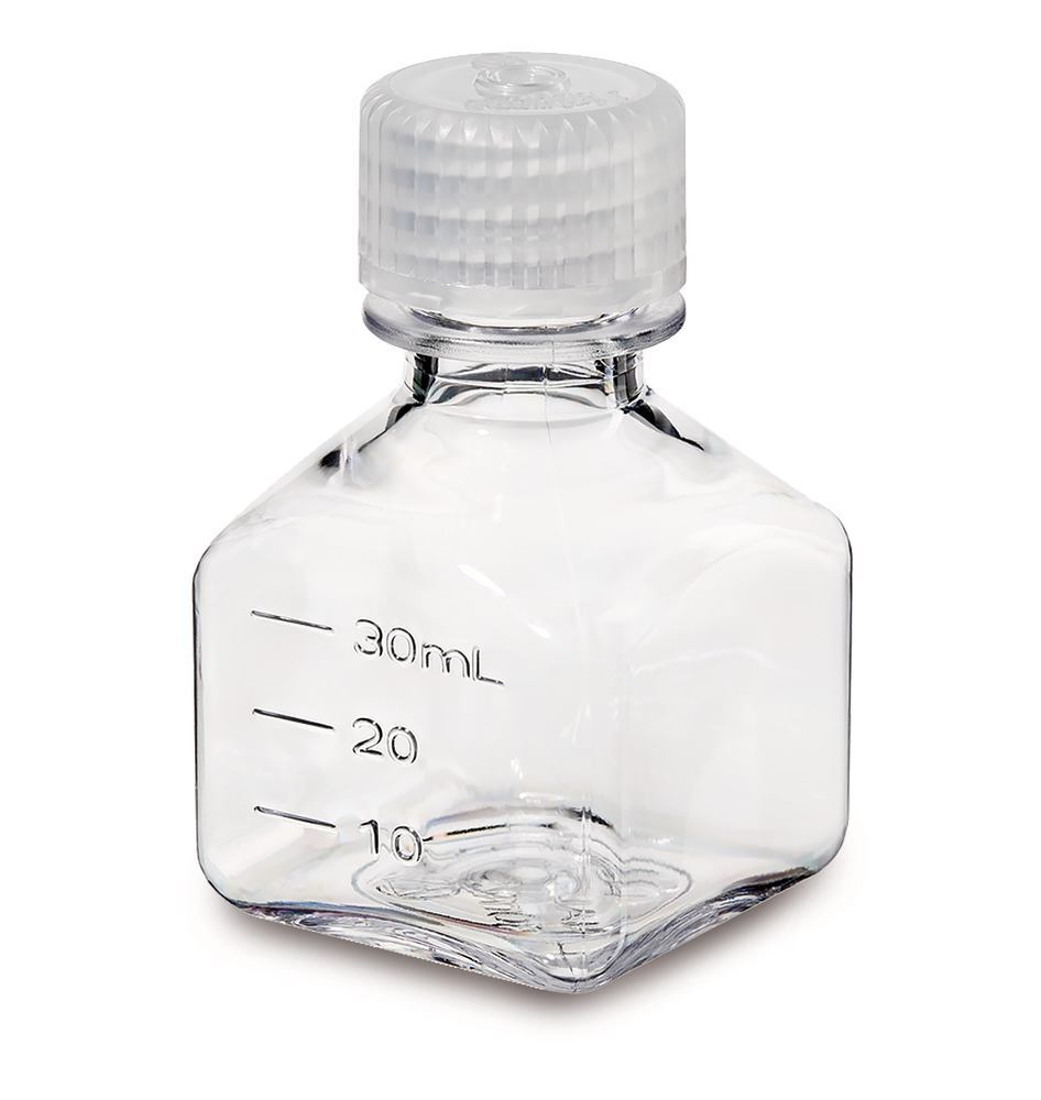 Narrow mouth bottle square, , PC, 30 ml, 12 unit(s) - Luminix Health