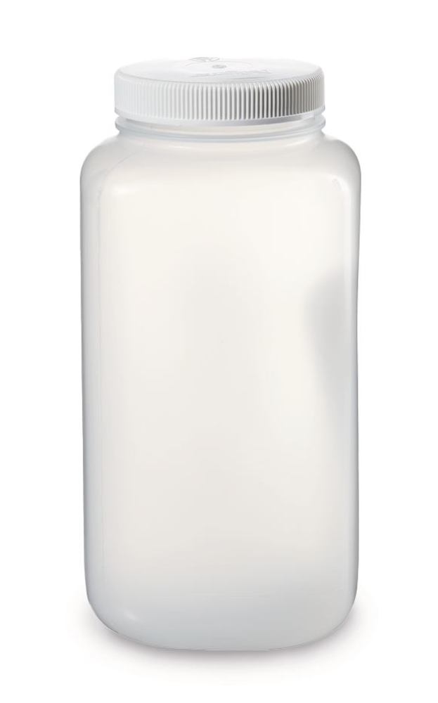 Wide mouth bottle, square, PP, 4 l, 1 unit(s) - Luminix Health