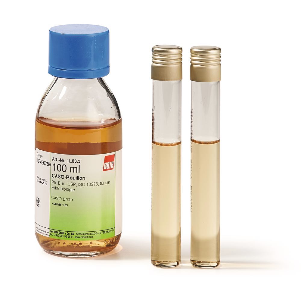 CASO Broth, ISO 10273, 180 ml, glass - Luminix Health