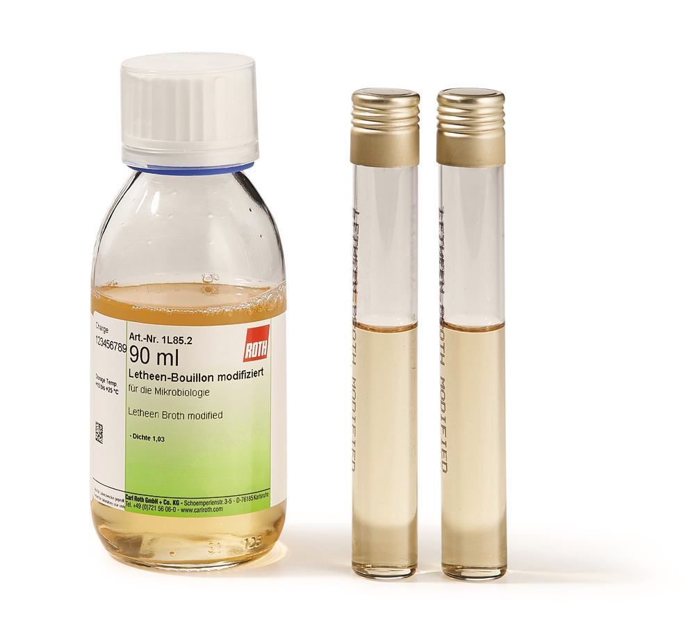 Letheen Broth modified, ready-to-use, for microbiology, 180 ml, glass - Luminix Health
