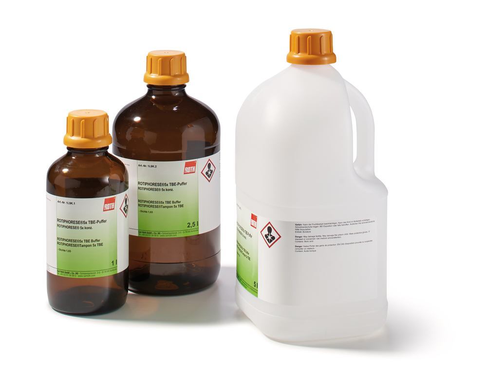 ROTIPHORESE® 5x TBE Buffer, 5x conc. buffer concentrate, 1 l, glass - Luminix Health
