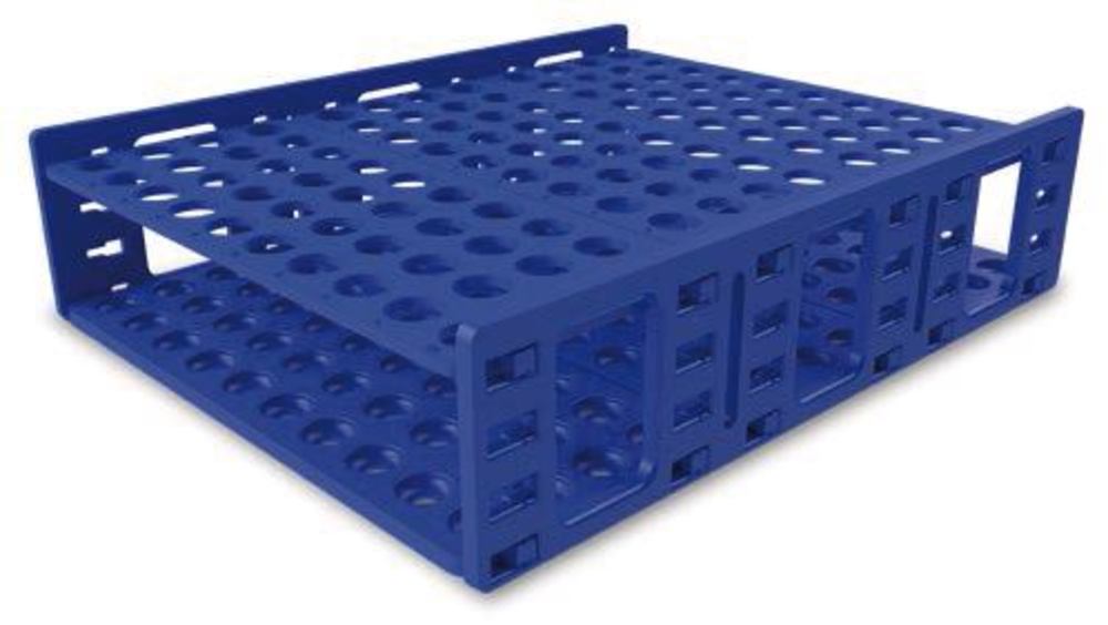 Test tube rack, extra large, blue, For tube Ø 18-20 mm, 120 slots, 1 unit(s) - Luminix Health