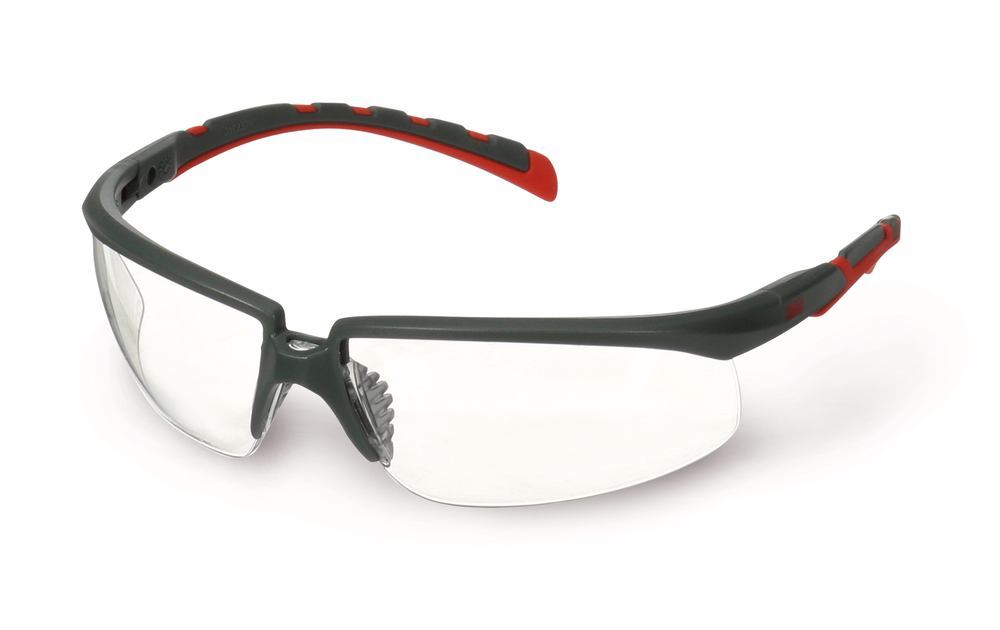 Solus 2000 safety glasses, Acc. to EN 166, EN 170, UVprot, grey/red, 1 unit(s) - Luminix Health