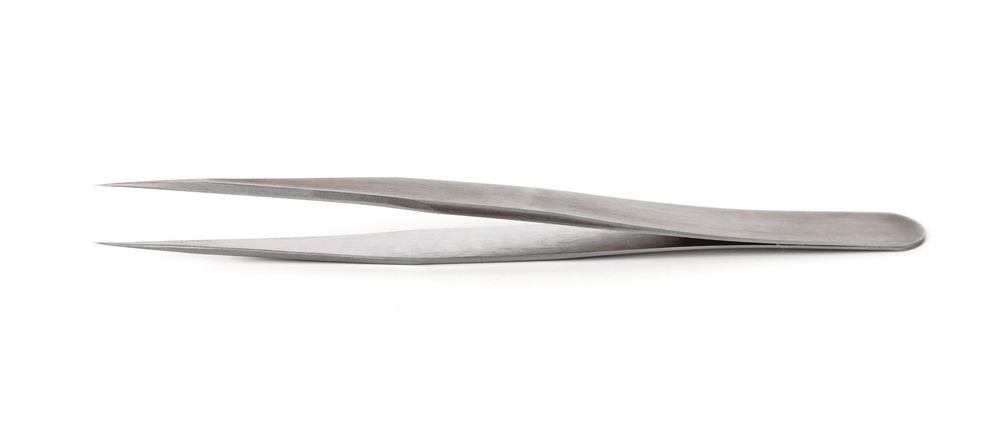 ROTILABO® precision tweezers, Straight DX type 3, L 120 mm, SS 0.05 mm - Luminix Health