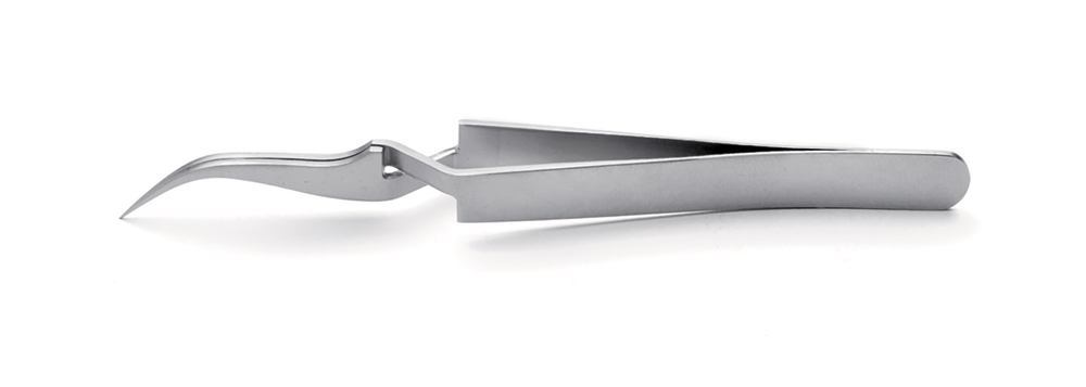 ROTILABO® precision tweezers, Bent SA type 7X L 115 mm, SS 0.22 mm, 1 unit(s) - Luminix Health