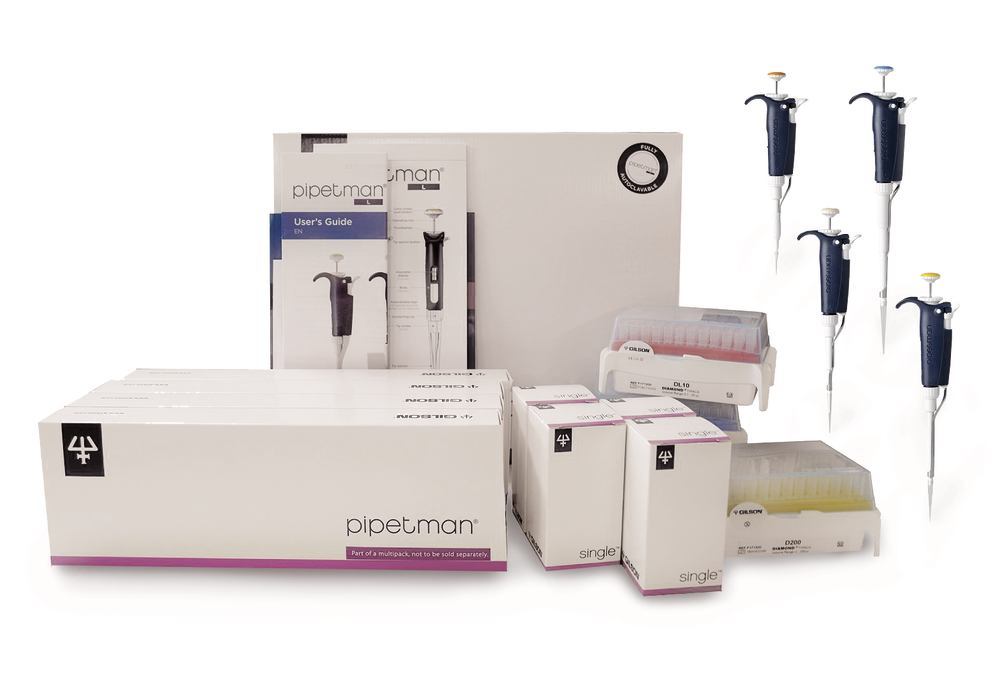 Kit of four, Pipetman® L, 1 unit(s) - Luminix Health