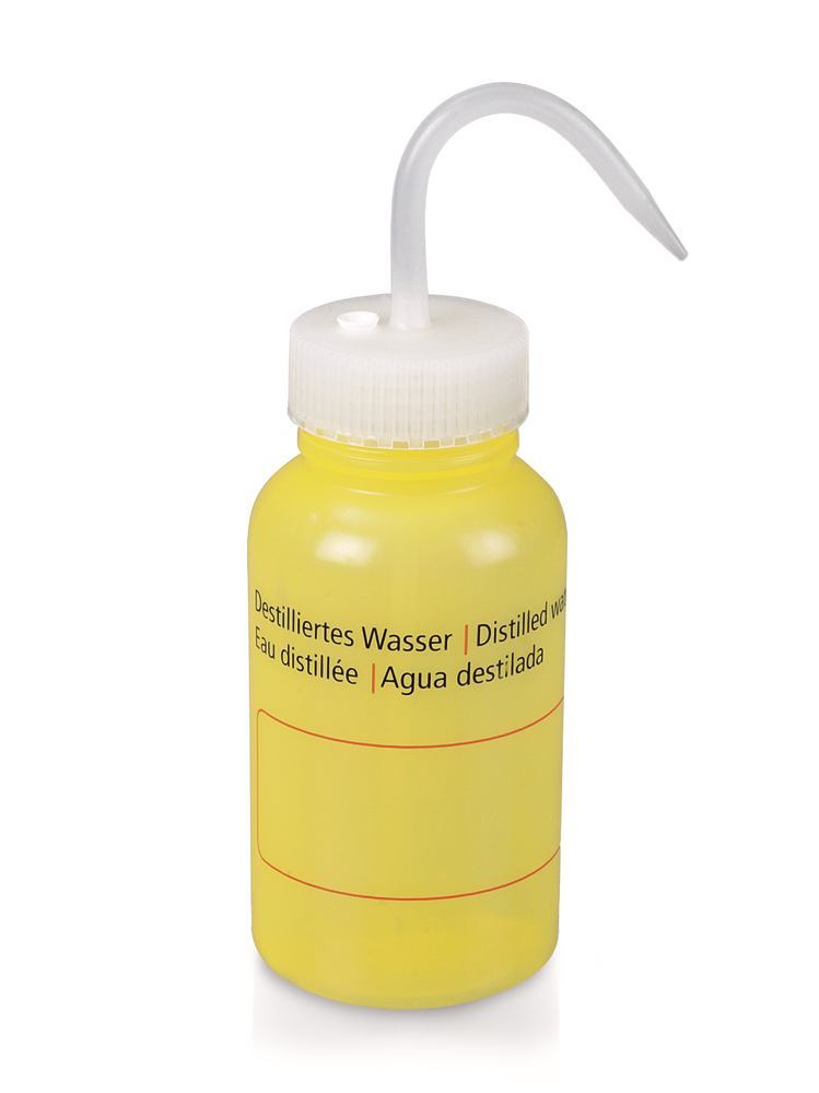 Wash bottle with venting valve, LDPE, distilled water, 500 ml, 1 unit(s) - Luminix Health