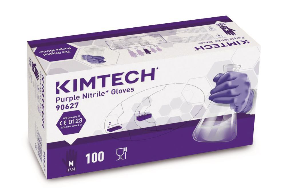 KIMTECH Purple Nitrile, Disposable protective gloves L 240 mm, M, 100 unit(s) - Luminix Health
