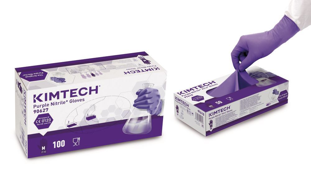 KIMTECH Purple Nitrile, Disposable protective gloves L 240 mm, S, 100 unit(s) - Luminix Health