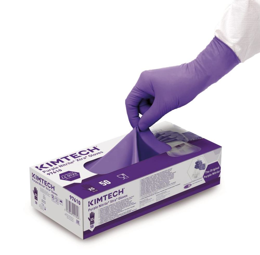 KIMTECH Purple Nitrile Xtra, Disposable protective gloves L300 mm, XL - Luminix Health