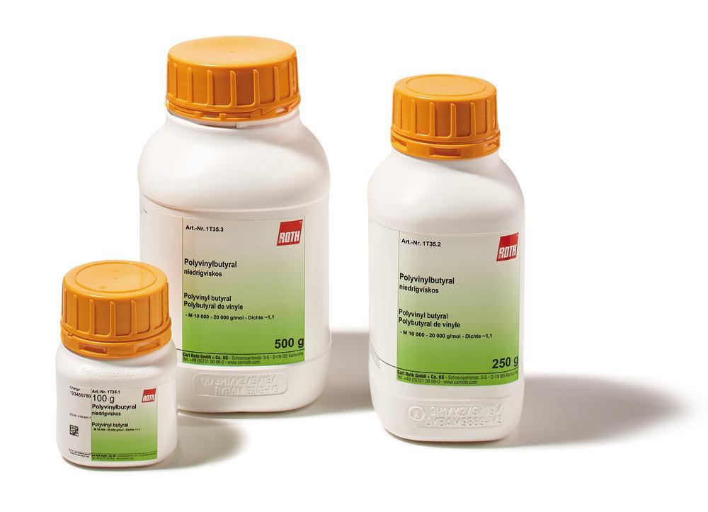 Polyvinyl butyral, high viscosity, 100 g, plastic - Luminix Health