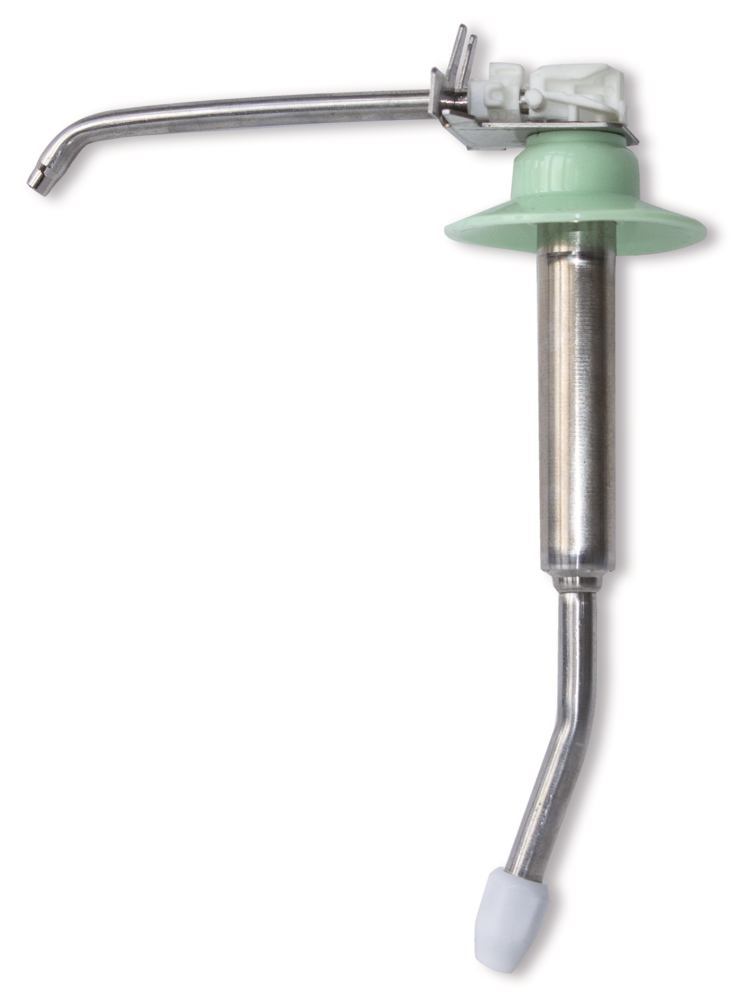 Replacement disinfectant dispenser pump, plus Touchless 500 ml, stainless steel - Luminix Health
