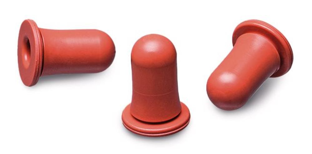 Rubber cap, Suction volume 0.8 ml, hole Ø 6 mm, 100 unit(s) - Luminix Health