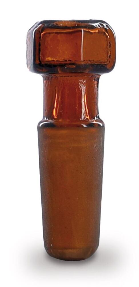 Hollow glass hexagon stopper ROTILABO® NS 10/19, brown, art. 1W22.1