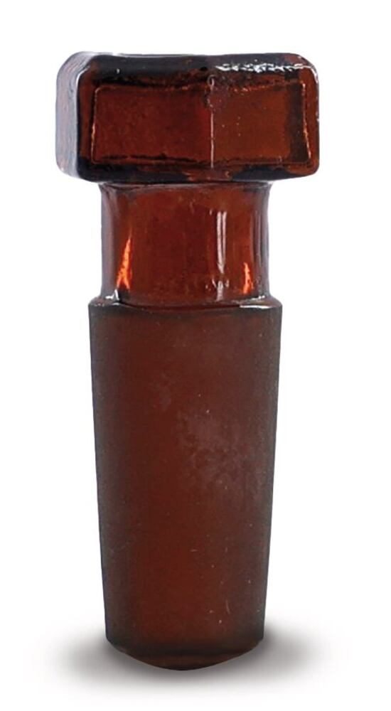 Holle glazen zeshoekstop ROTILABO® NS 14/23, bruin, art. 1W24.1