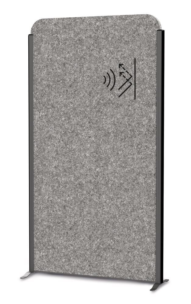 Partition wall 1820 x 1000 mm, with base, anthracite, MAUL, art. 1XPM.1