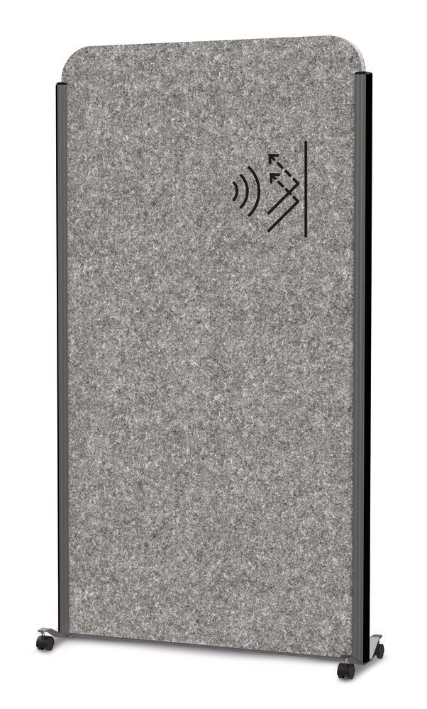 Partition wall 1820 x 1000 mm, with rollers, anthracite, MAUL, art. 1XPU.1