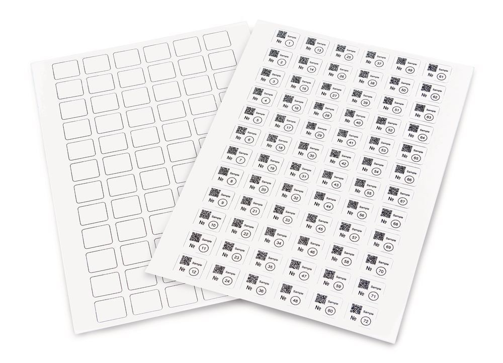 A4 cryogenic labels, white, 24 x 20 mm, 20 sheet(s) - Luminix Health