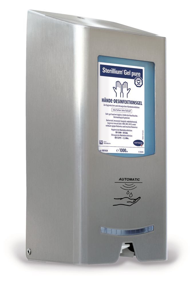 CleanSafe extra touchless dispenser, Stl. steel, touchl., for 1000 ml bottles - Luminix Health