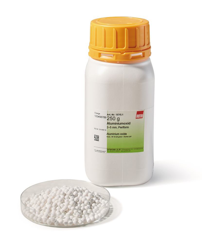 Aluminium oxide, 2-5 mm, pearls, 250 g, plastic - Luminix Health