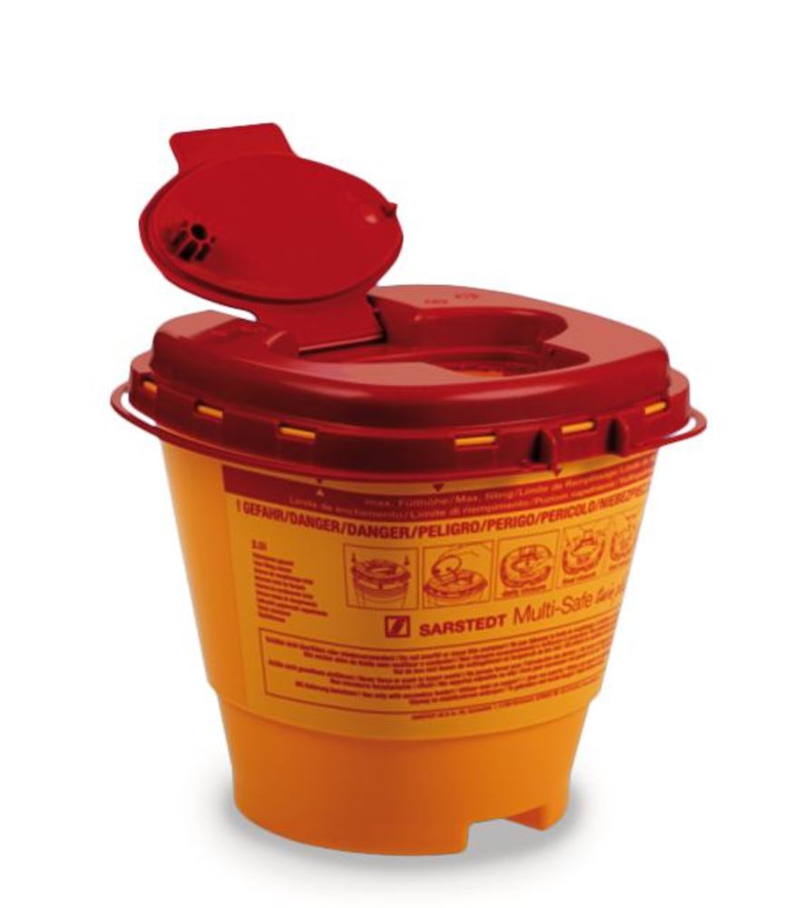 Multi-Safe twin plus 2000, Waste disposal container, PP, 2 l, 10 unit(s) - Luminix Health