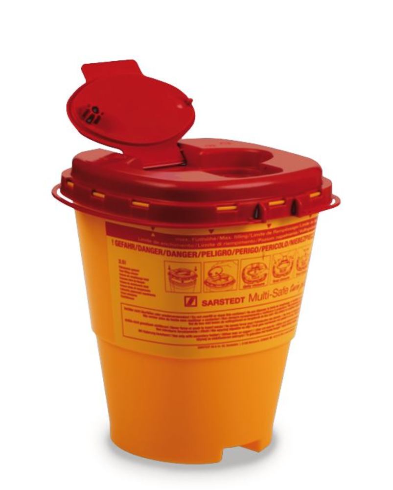 Multi-Safe twin plus 2500, Waste disposal container, PP, 2.5 l, 10 unit(s) - Luminix Health