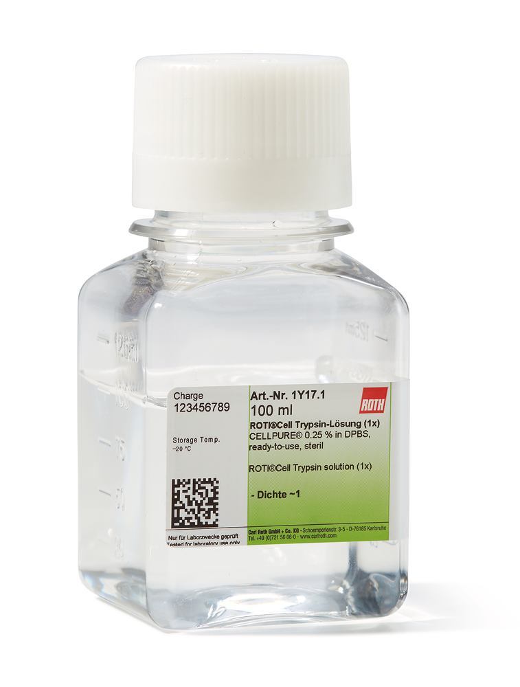 ROTI®Cell Trypsin solution (1x), sterile, 1x, CELLPURE®, 100 ml, plastic - Luminix Health