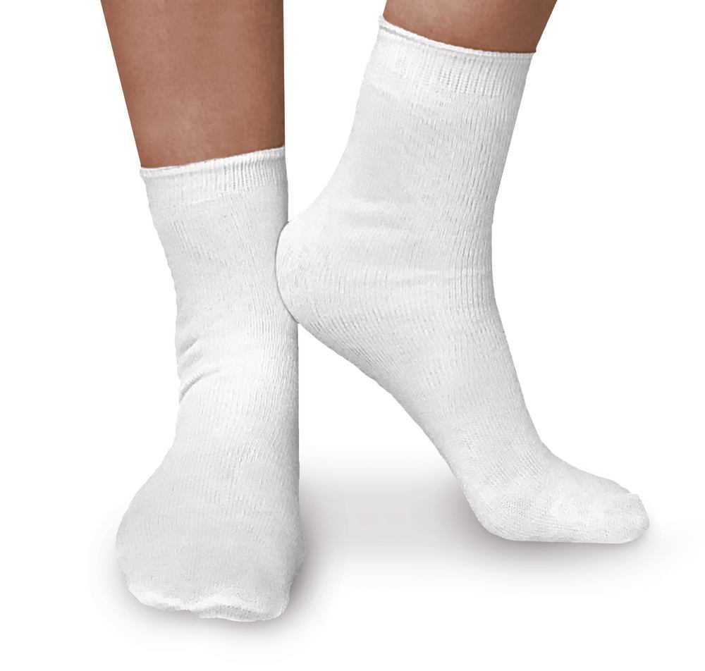 wiroCOSYFEET single-use socks, white, Mixed fabric, 80% cotton, 100 unit(s) - Luminix Health