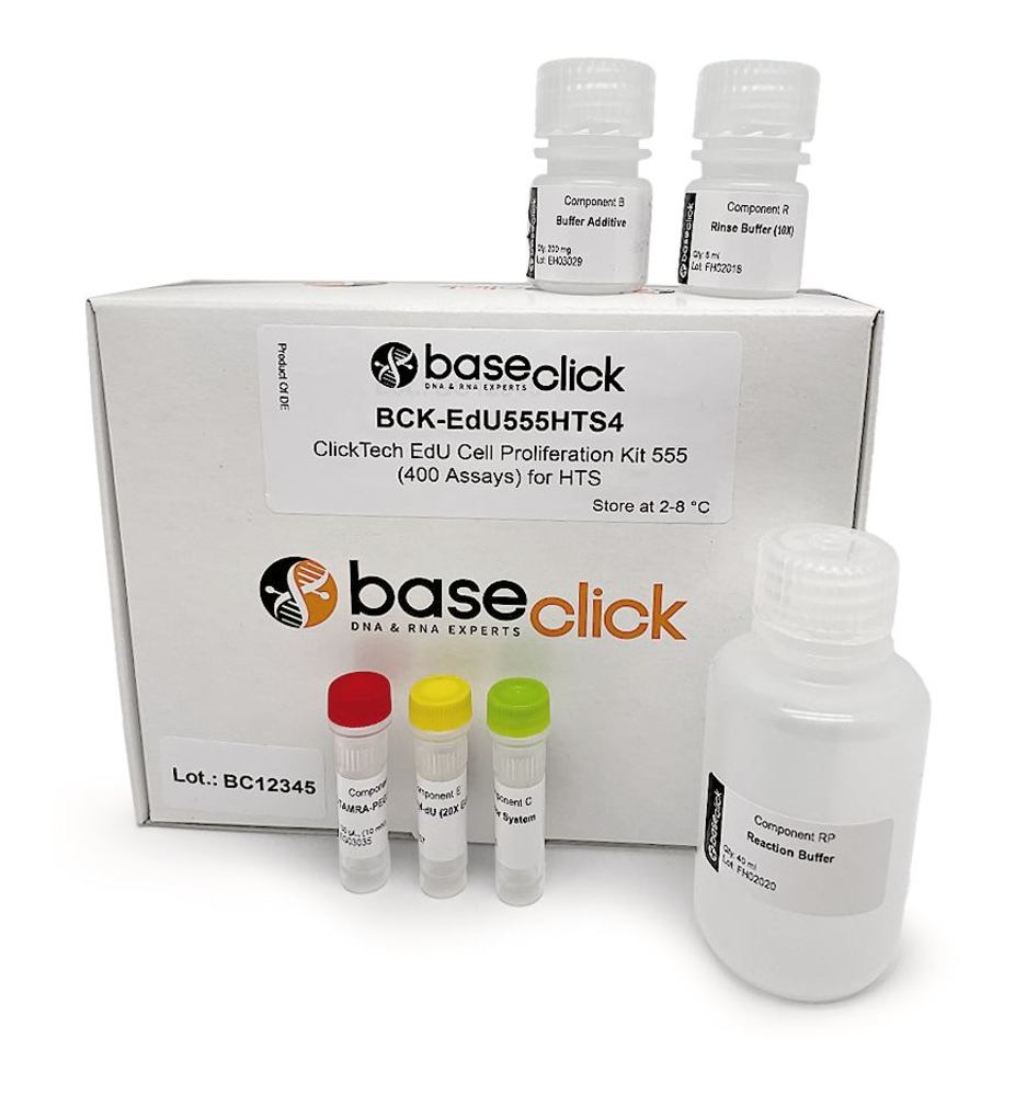 ClickTech EdU Cell Proliferation Kit 555, For 4 x 96 well plate assays. - Luminix Health