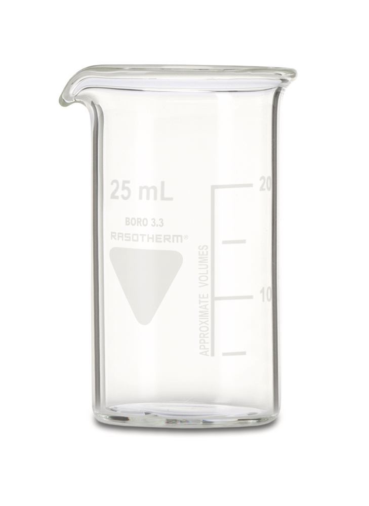 RASOTHERM beaker, tall, 25 ml, 10 unit(s) - Luminix Health