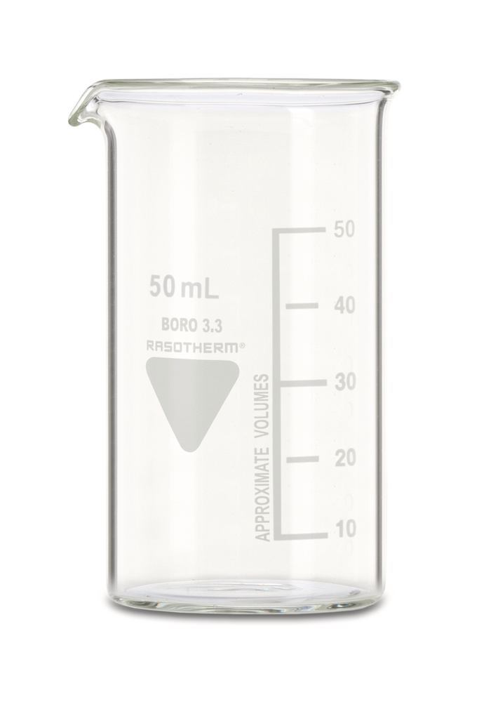 RASOTHERM beaker, tall, 50 ml, 10 unit(s) - Luminix Health