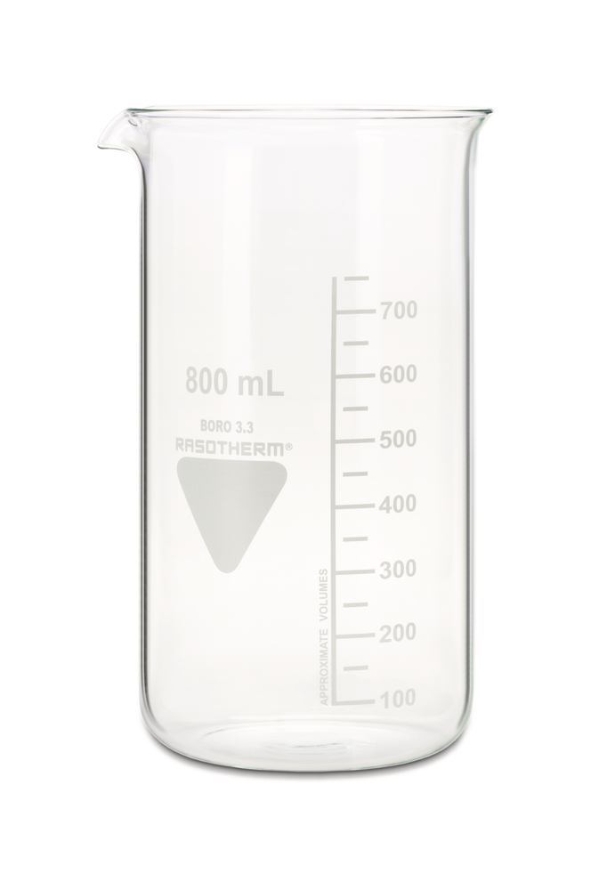 RASOTHERM beaker, tall, 800 ml, 10 unit(s) - Luminix Health