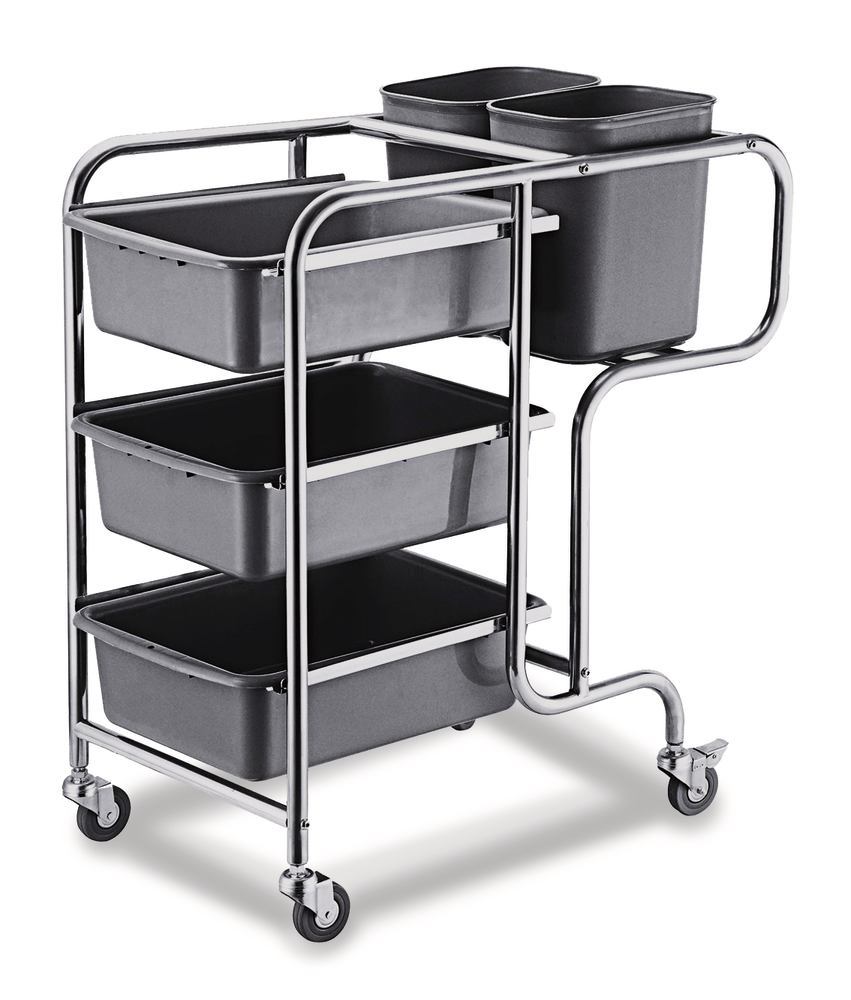 Stainless steel tub trolley, 850x450x900 mm, 1 unit(s) - Luminix Health