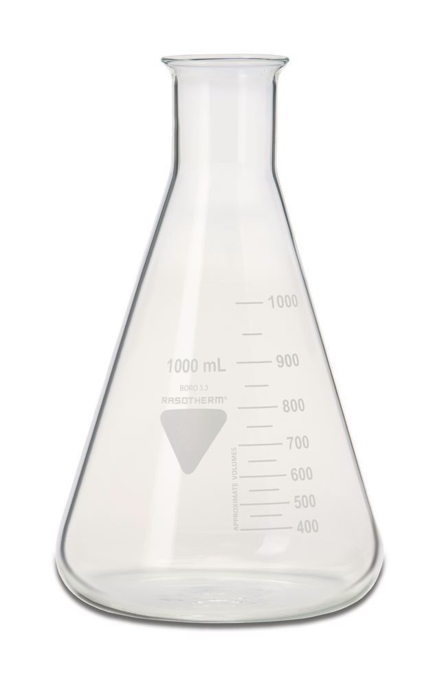 RASOTHERM narrow-neck Erlenmeyer flasks, 1000 ml, 10 unit(s) - Luminix Health