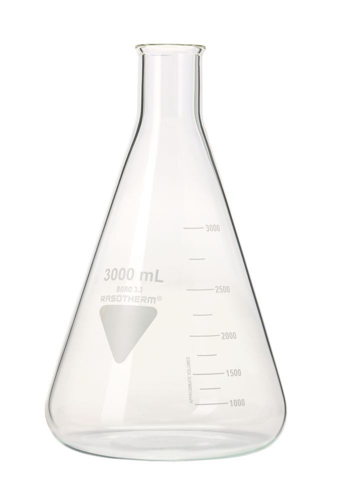 RASOTHERM narrow-neck Erlenmeyer flasks, 3000 ml, 1 unit(s) - Luminix Health